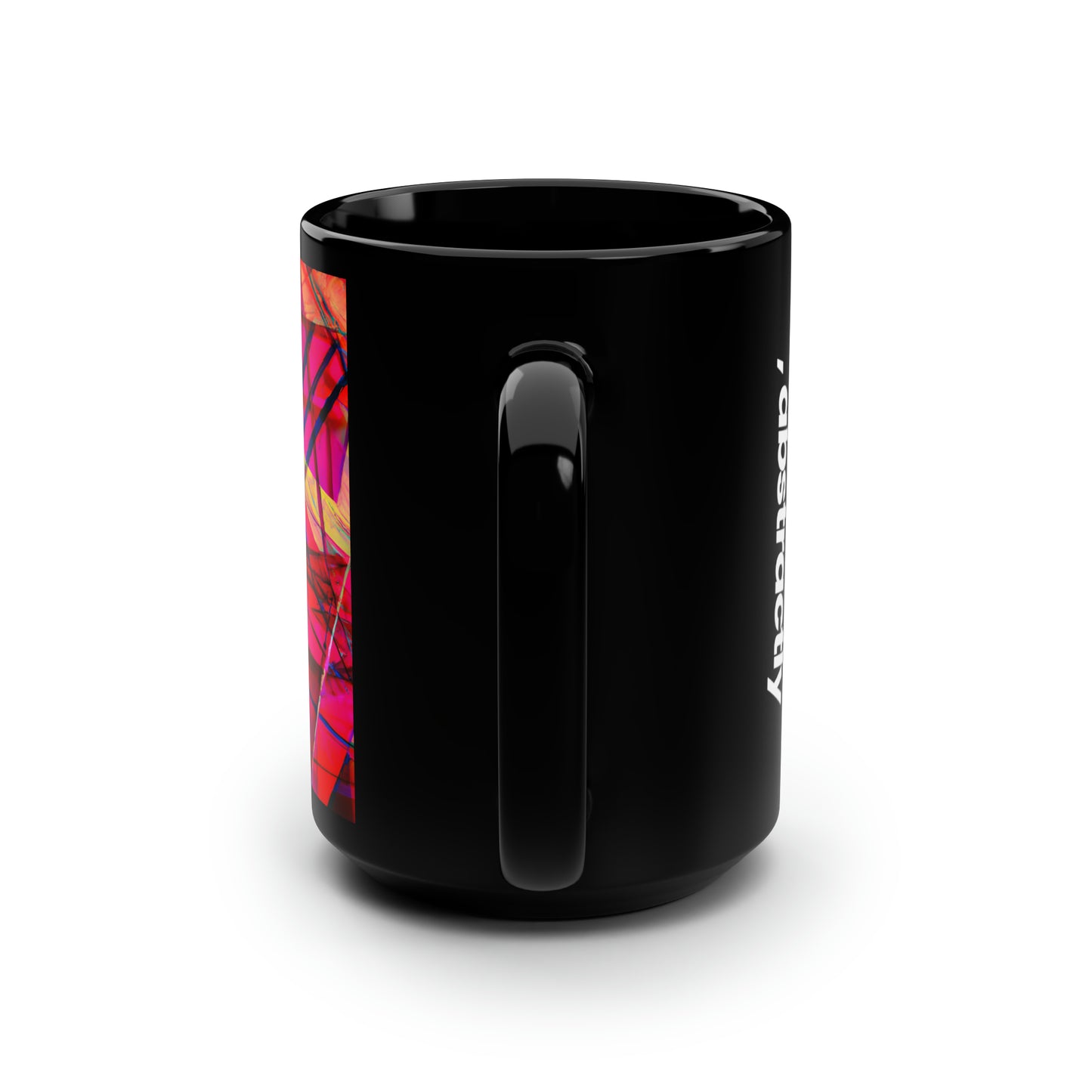 Esther Lombardi - Normal Force, Abstractly - Black Ceramic Mug 15oz