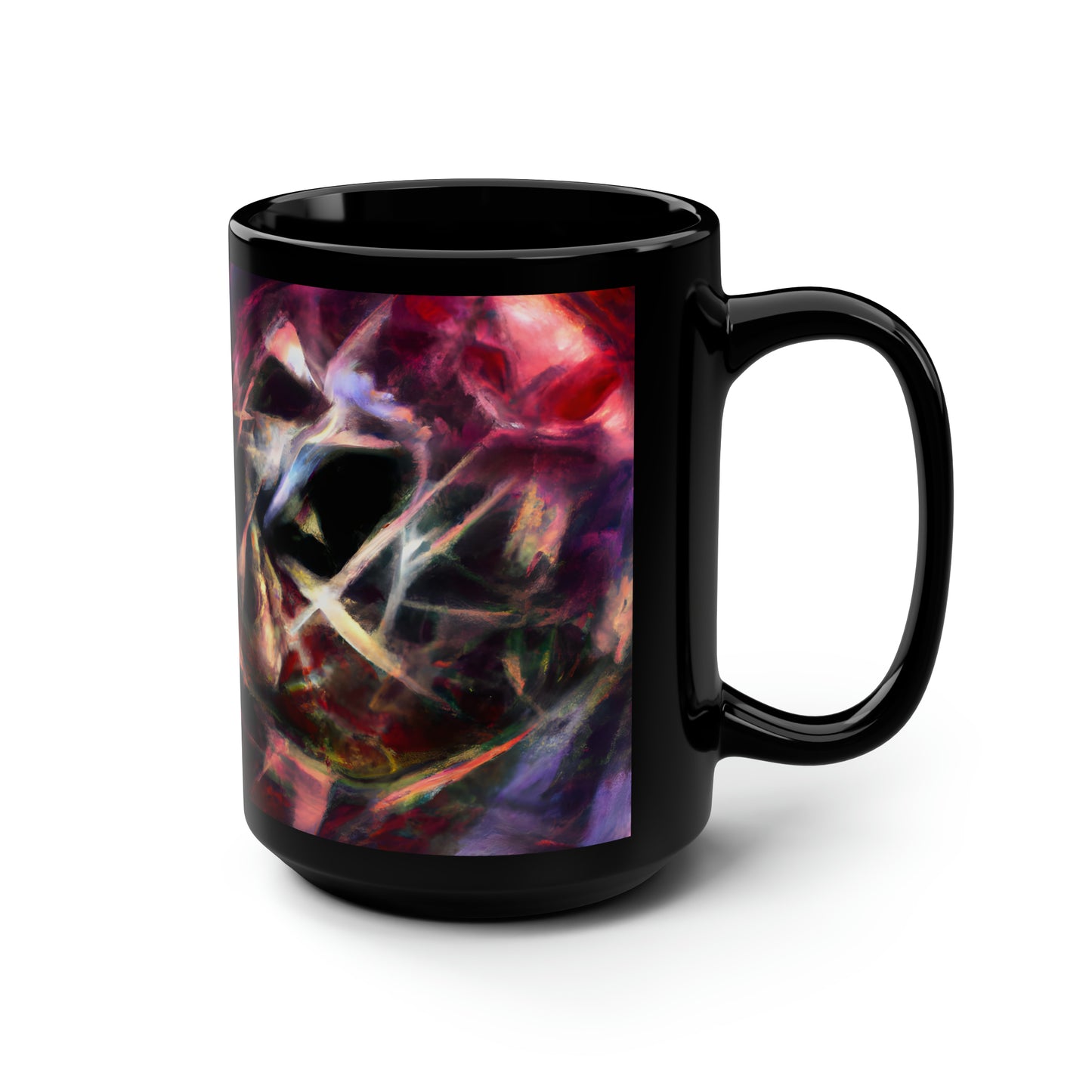 Garrett Farnsworth - Electromagnetic Force, Abstractly - Black Ceramic Mug 15oz