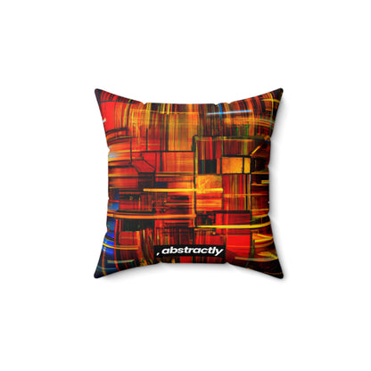 Charlotte Bingham - Electric Force, Abstractly - Faux Suede Throw Pillow