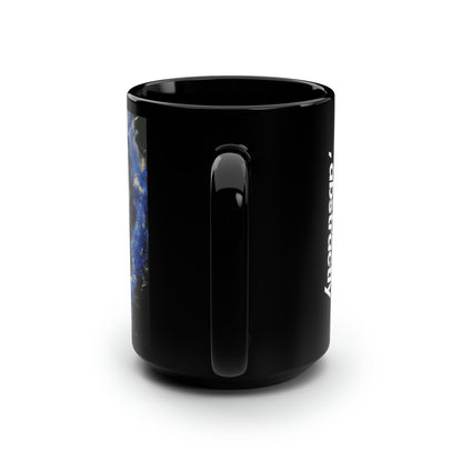 Quantum Fluxite - Chemistry, Abstractly - Black Ceramic Mug 15oz