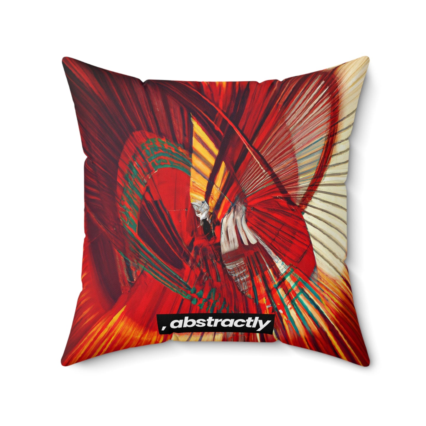 Margaret Rosenbaum - Spring Force, Abstractly - Faux Suede Throw Pillow