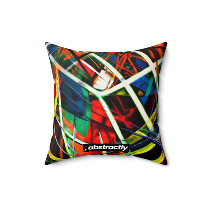 Philip Marconi - Tension Force, Abstractly - Faux Suede Throw Pillow