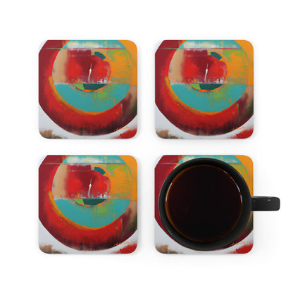 Solarium Angularite - Argon, Abstractly - Corkwood Coaster Set of 4