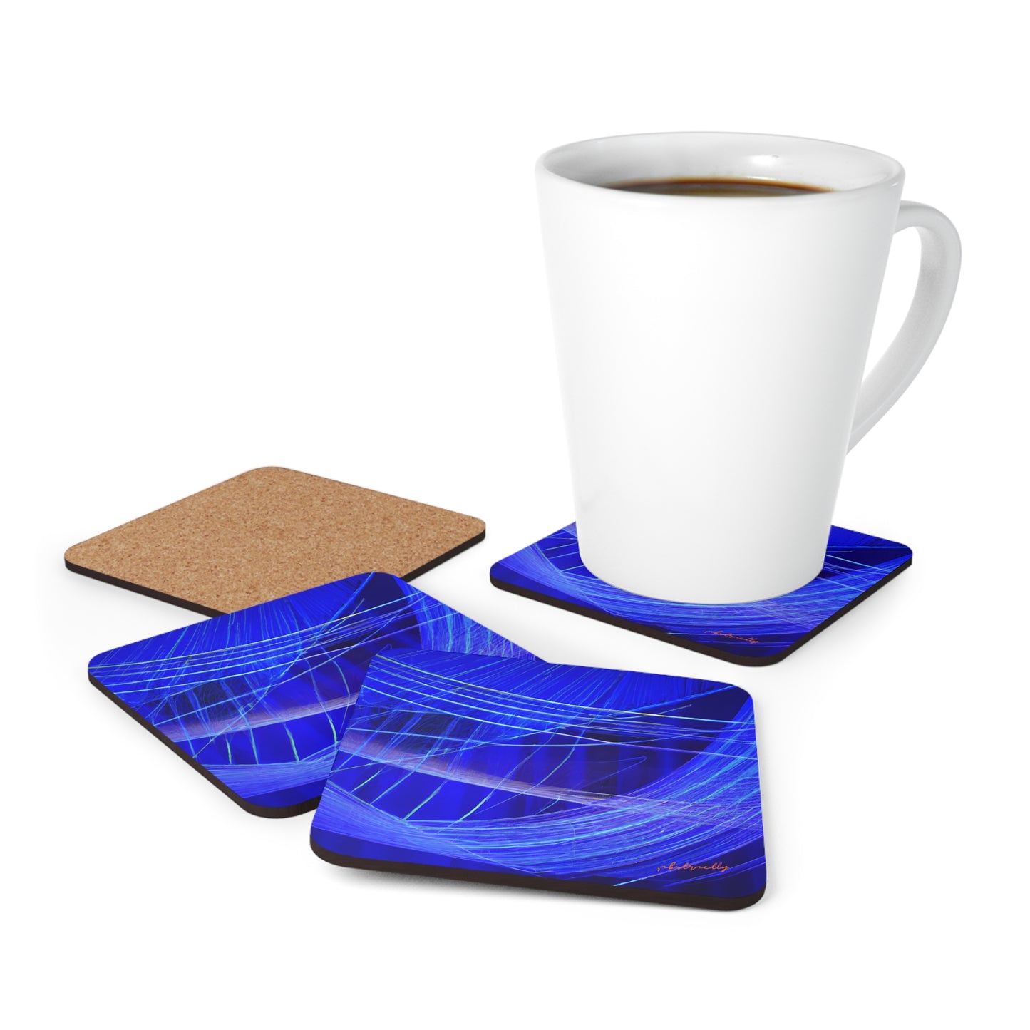 Harvey Pennington - Spring Force, Abstractly - Corkwood Coaster Set of 4