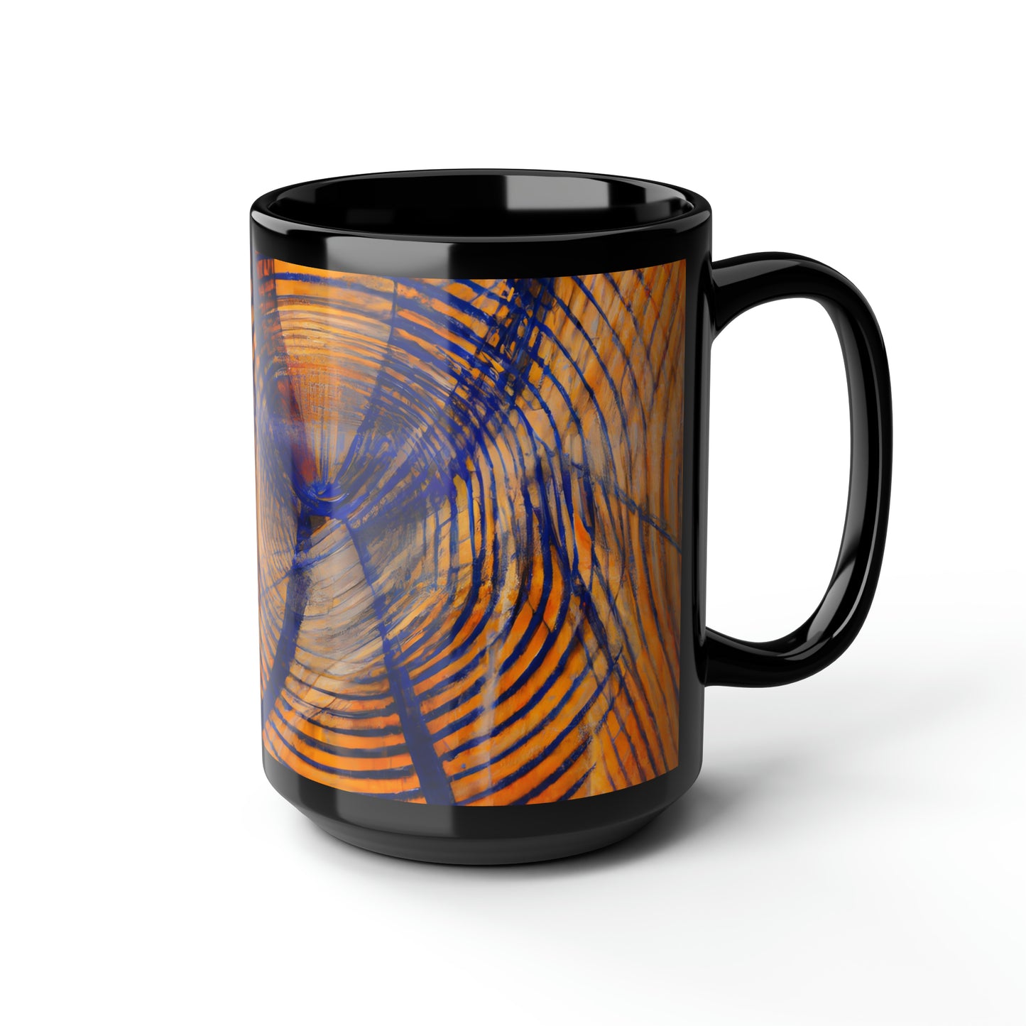 Carolyn Bennett - Spring Force, Abstractly - Black Ceramic Mug 15oz