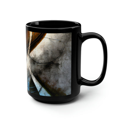 Theodore Calhoun - Spring Force, Abstractly - Black Ceramic Mug 15oz