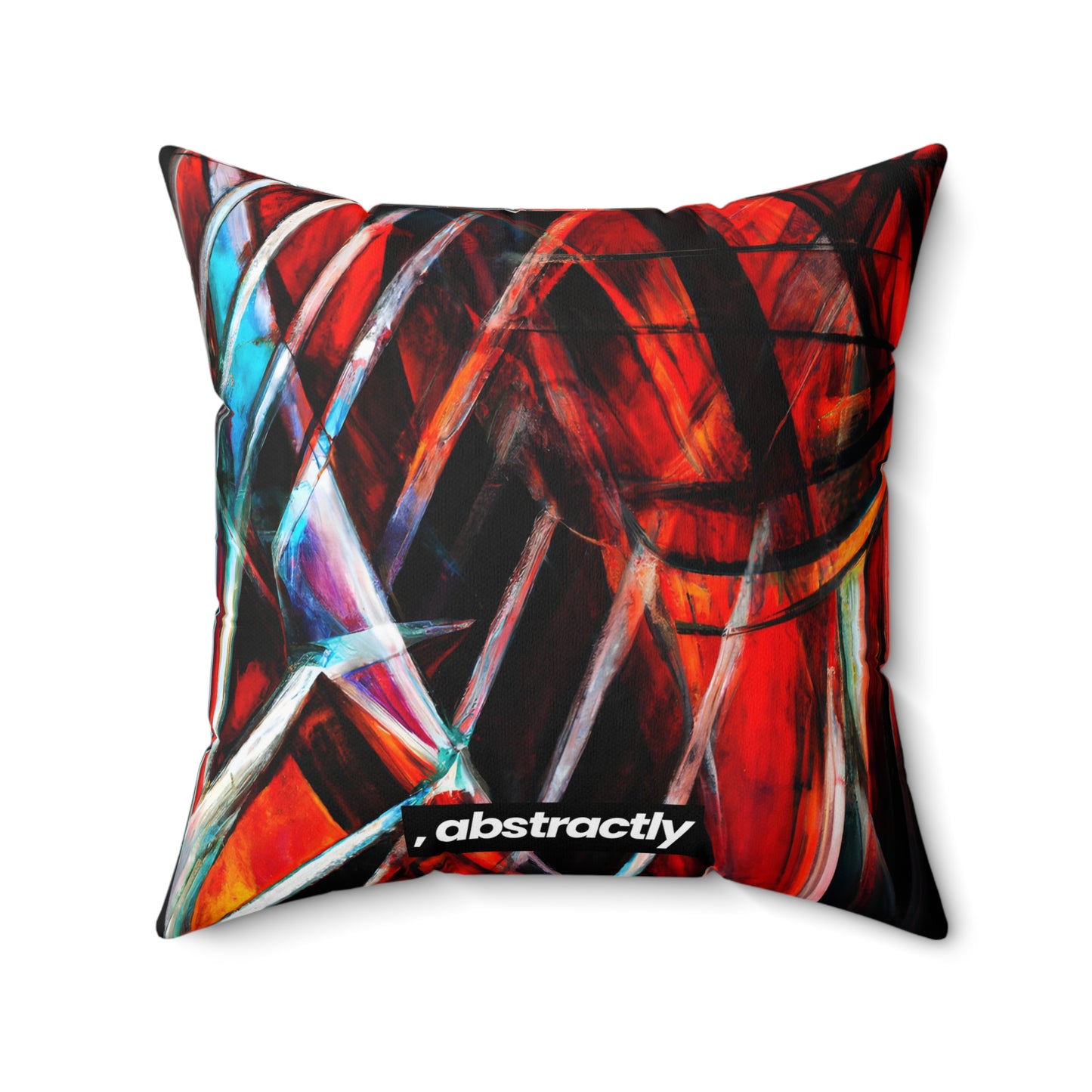 Cecilia Hartman - Electric Force, Abstractly - Faux Suede Throw Pillow