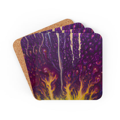 Luminous Etherium - Chemistry, Abstractly - Corkwood Coaster Set of 4