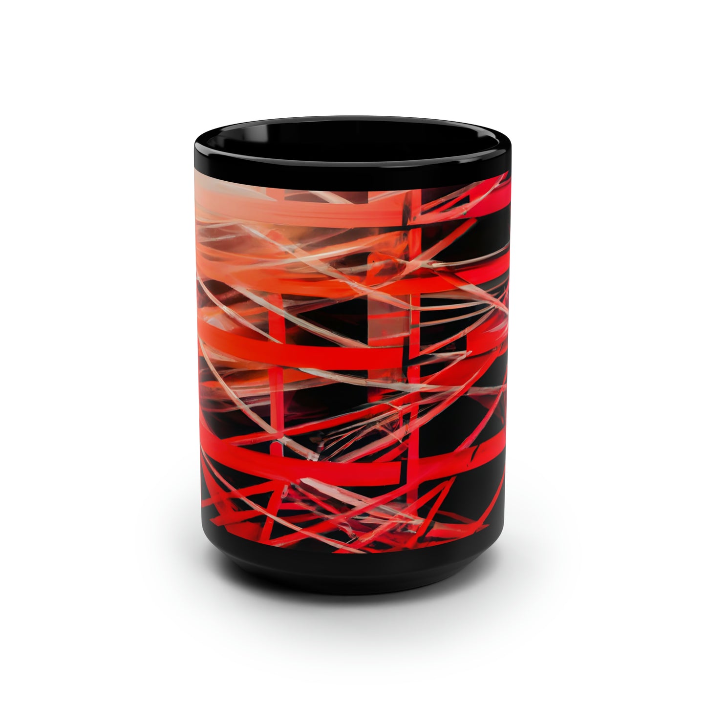 Roland Pierce - Normal Force, Abstractly - Black Ceramic Mug 15oz