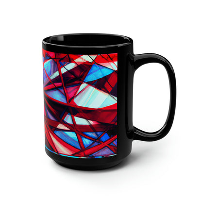 Howard Sternberg - Tension Force, Abstractly - Black Ceramic Mug 15oz