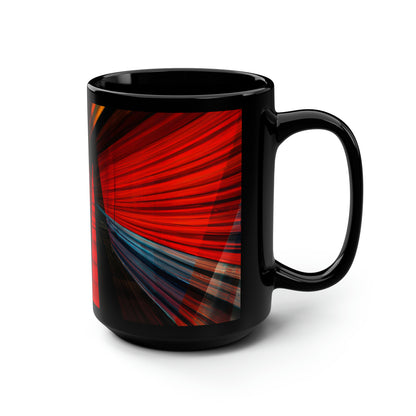 Eleanor Finchley - Electromagnetic Force, Abstractly - Black Ceramic Mug 15oz