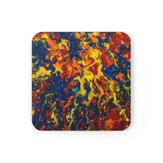 Quasar Netronium - Chemistry, Abstractly - Corkwood Coaster Set of 4