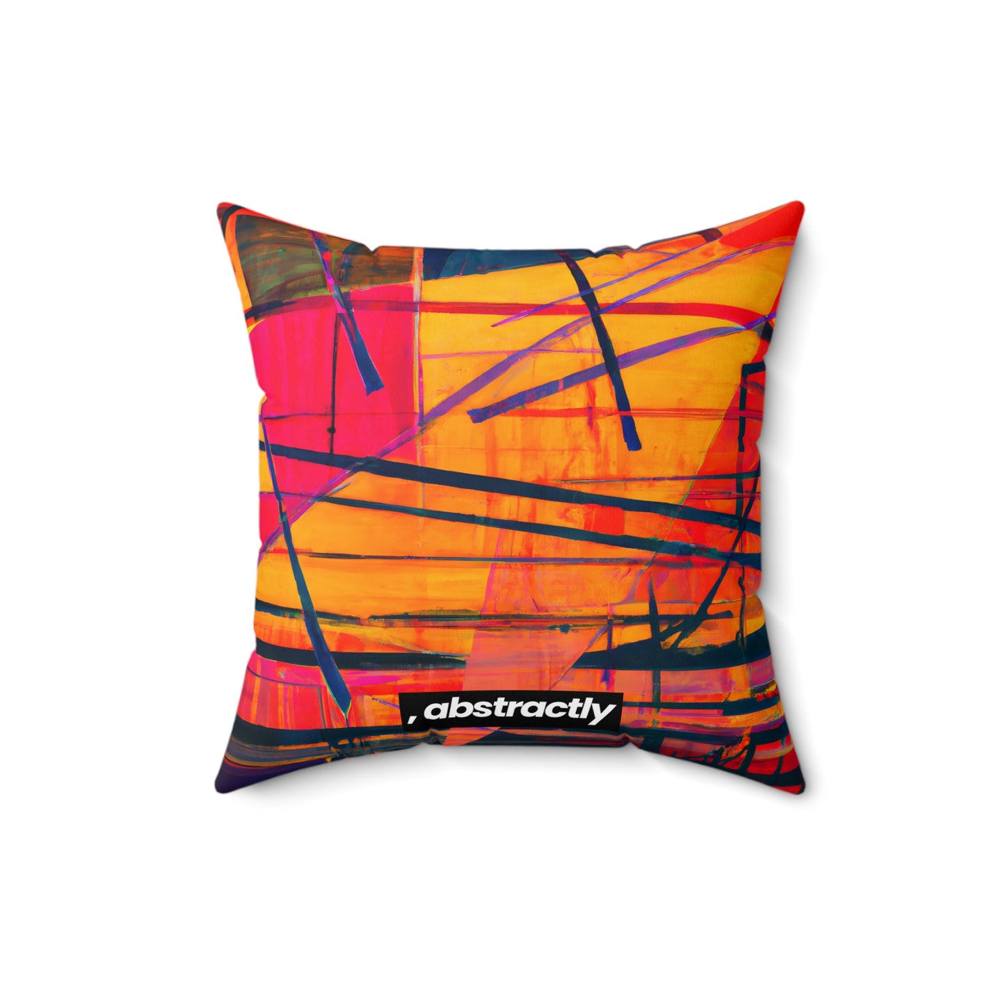 Alice Feldman - Electric Force, Abstractly - Faux Suede Throw Pillow