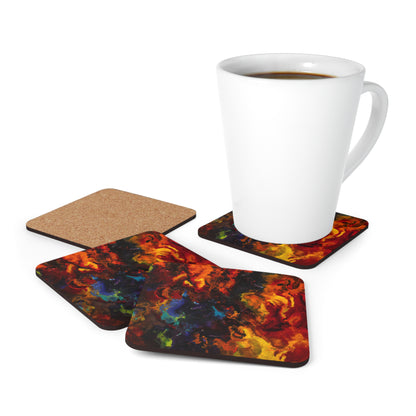 Herrmannite Fusionium - Chemistry, Abstractly - Corkwood Coaster Set of 4