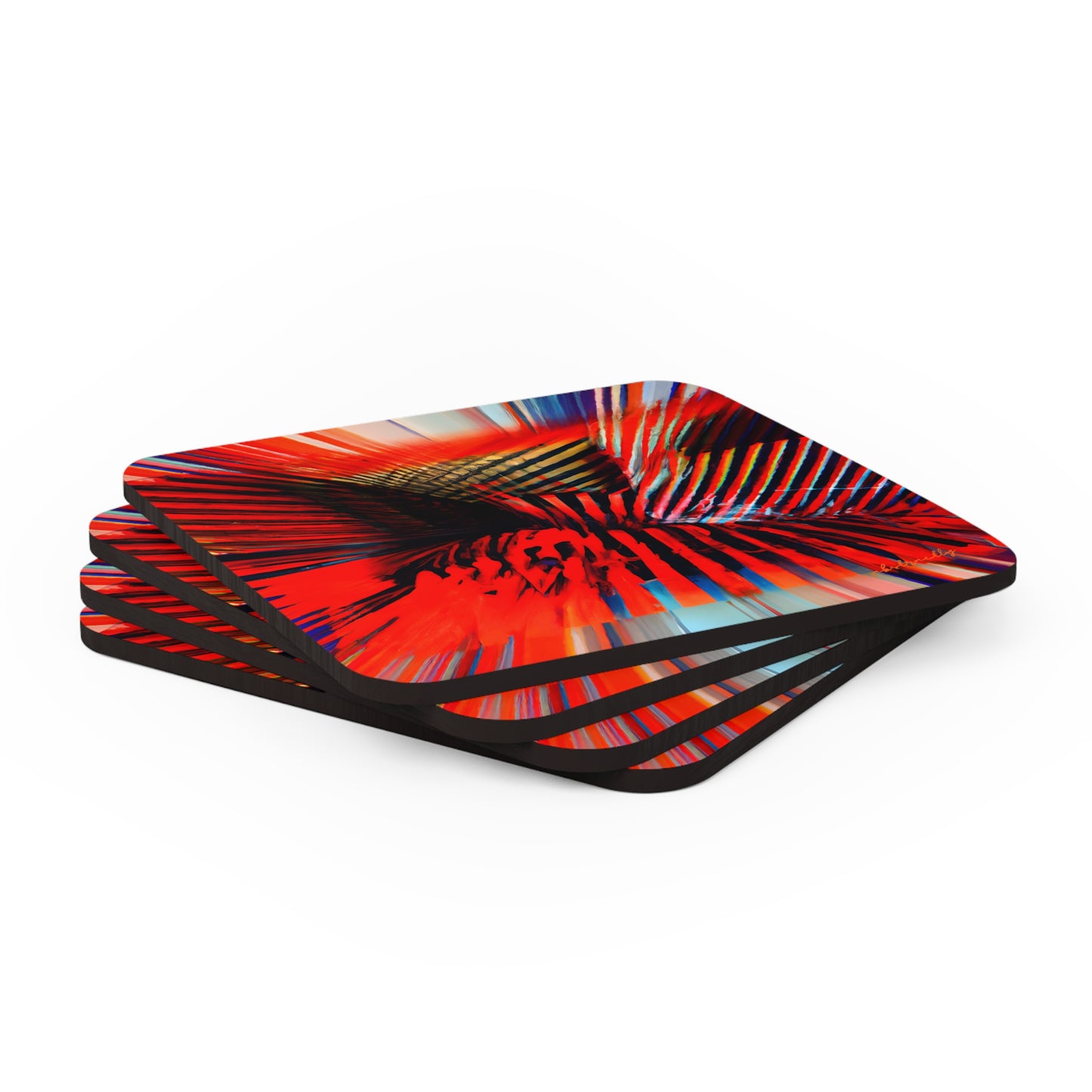 Oliver Maddox - Air Resistance Force, Abstractly - Corkwood Coaster Set of 4