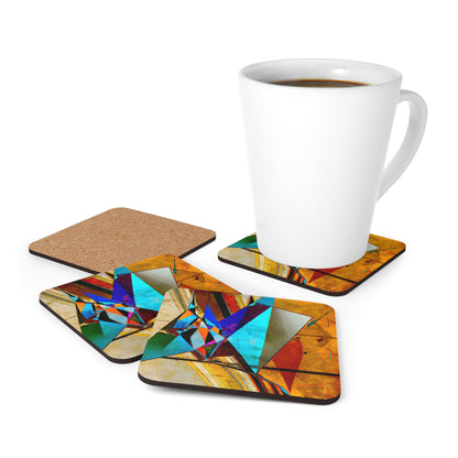 Irene Karlson - Strong Force, Abstractly - Corkwood Coaster Set of 4