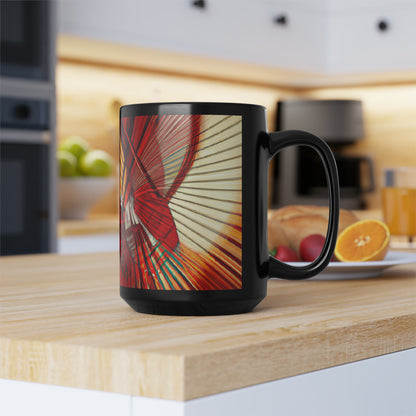 Margaret Rosenbaum - Spring Force, Abstractly - Black Ceramic Mug 15oz