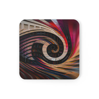 George Strickland - Gravity Force, Abstractly - Corkwood Coaster Set of 4