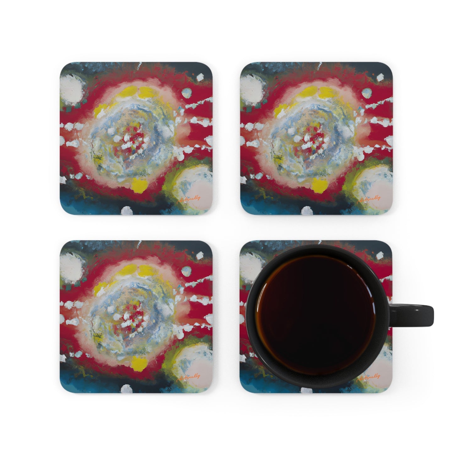 Starlight Sulfate - Chemistry, Abstractly - Corkwood Coaster Set of 4