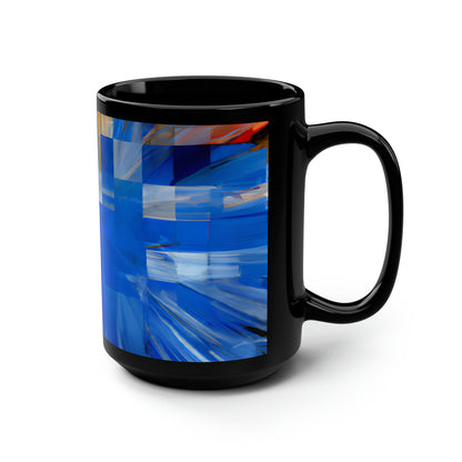 Adelaide Sinclair - Tension Force, Abstractly - Black Ceramic Mug 15oz