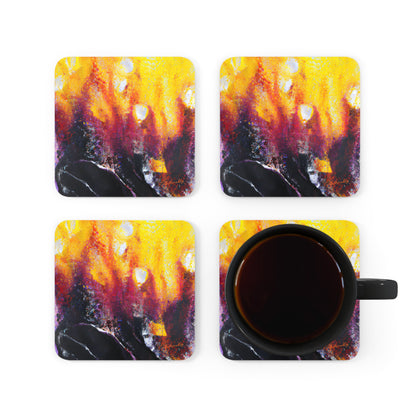 Quantum Fluxium - Chemistry, Abstractly - Corkwood Coaster Set of 4