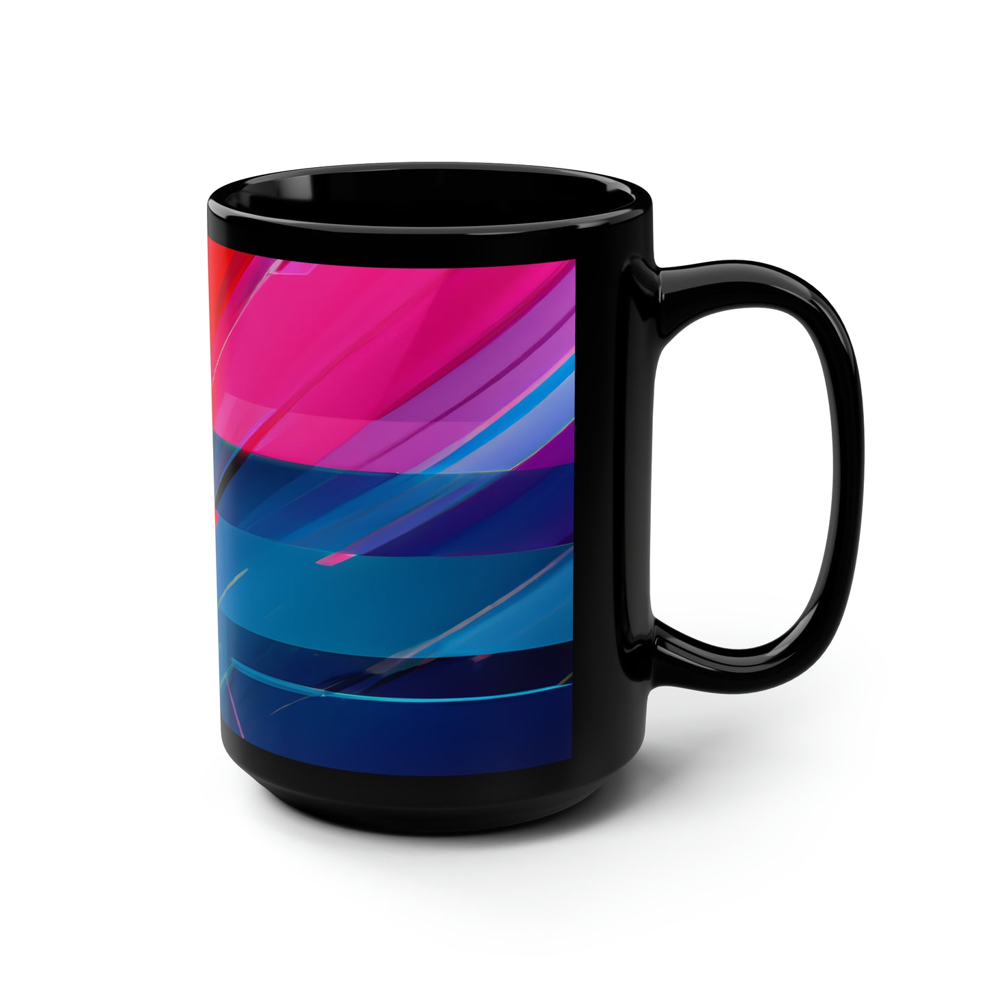 Helen Kaplan - Air Resistance Force, Abstractly - Black Ceramic Mug 15oz