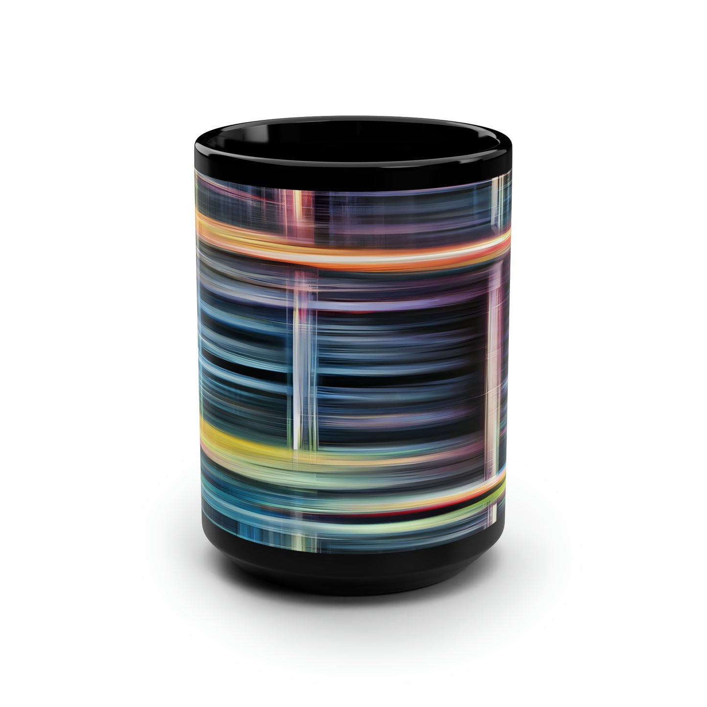 Mary Fermi - Air Resistance Force, Abstractly - Black Ceramic Mug 15oz