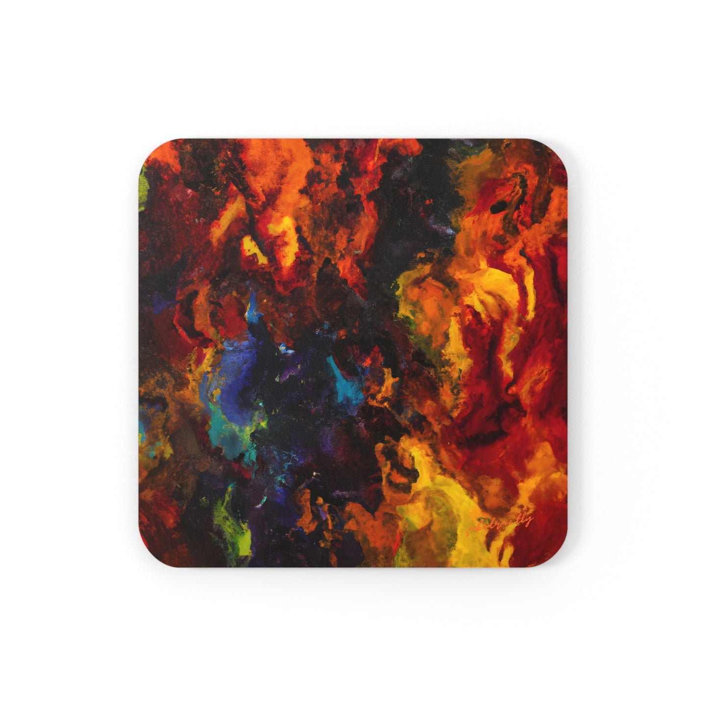 Herrmannite Fusionium - Chemistry, Abstractly - Corkwood Coaster Set of 4