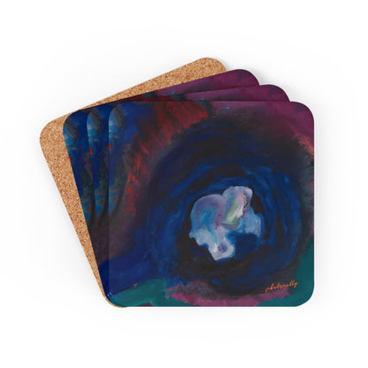 Luminary Etherium - Chemistry, Abstractly - Corkwood Coaster Set of 4