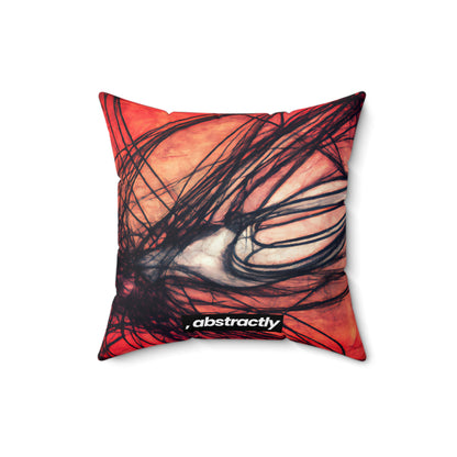 Clarence Buerkett - Electromagnetic Force, Abstractly - Faux Suede Throw Pillow