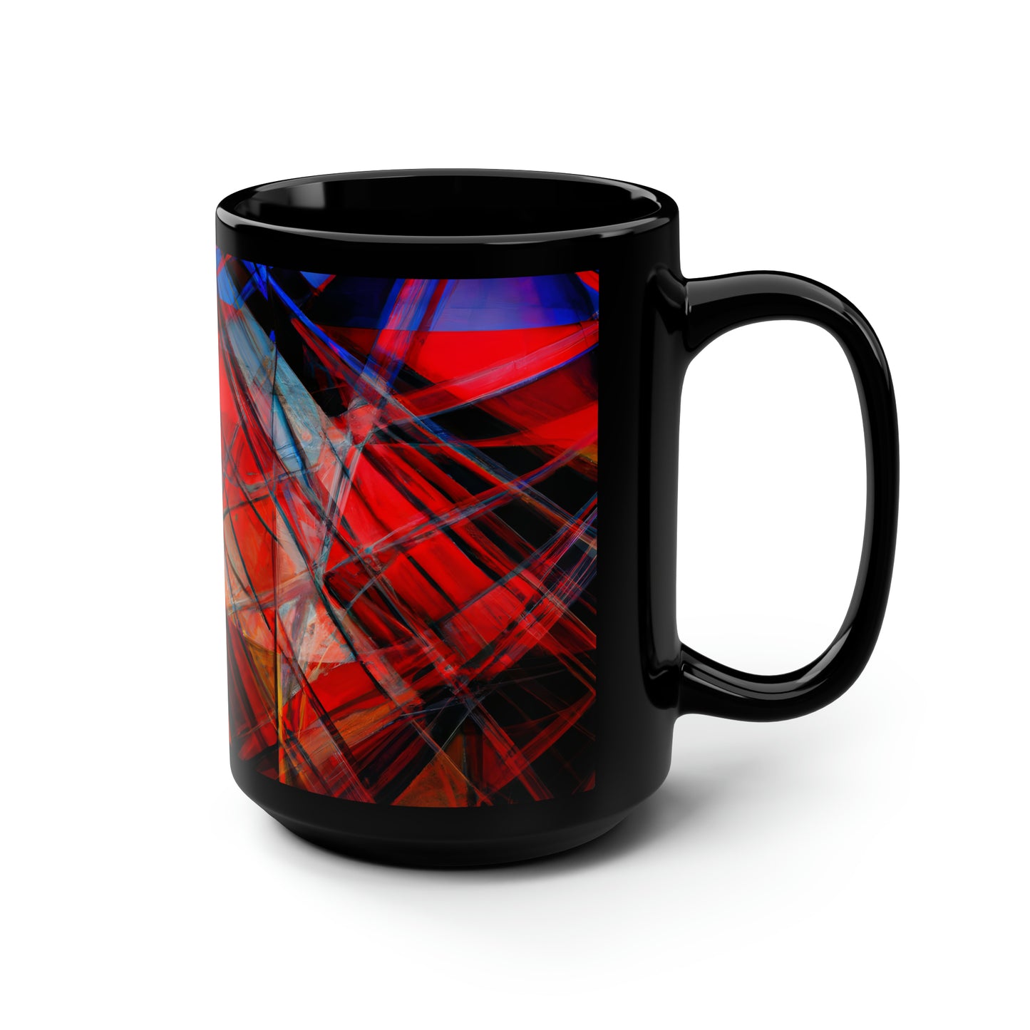 Samuel Wexler - Air Resistance Force, Abstractly - Black Ceramic Mug 15oz