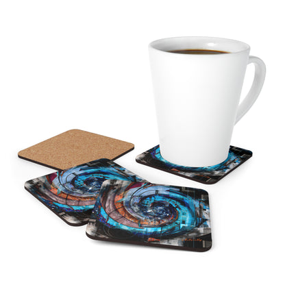 Rose Strauss - Gravity Force, Abstractly - Corkwood Coaster Set of 4