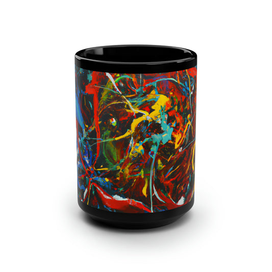 Galactic Ironium - Chemistry, Abstractly - Black Ceramic Mug 15oz