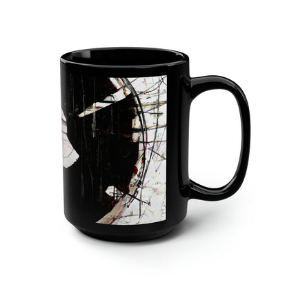 Theodore Rosenberg - Tension Force, Abstractly - Black Ceramic Mug 15oz