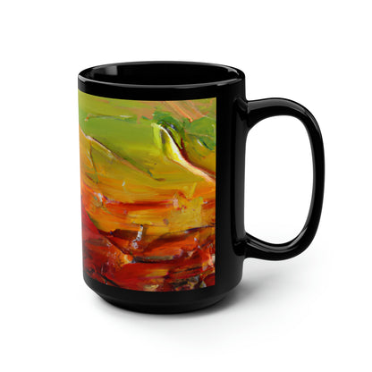 Quantum Crystalinium - Manganese, Abstractly - Black Ceramic Mug 15oz