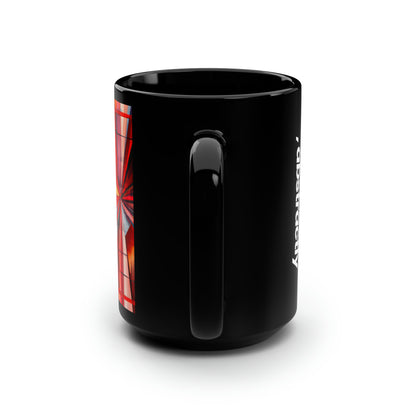 Cassandra Hawthorne - Applied Force, Abstractly - Black Ceramic Mug 15oz