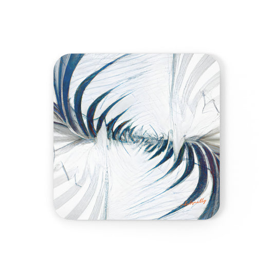 Cassandra Steller - Magnetic Force, Abstractly - Corkwood Coaster Set of 4