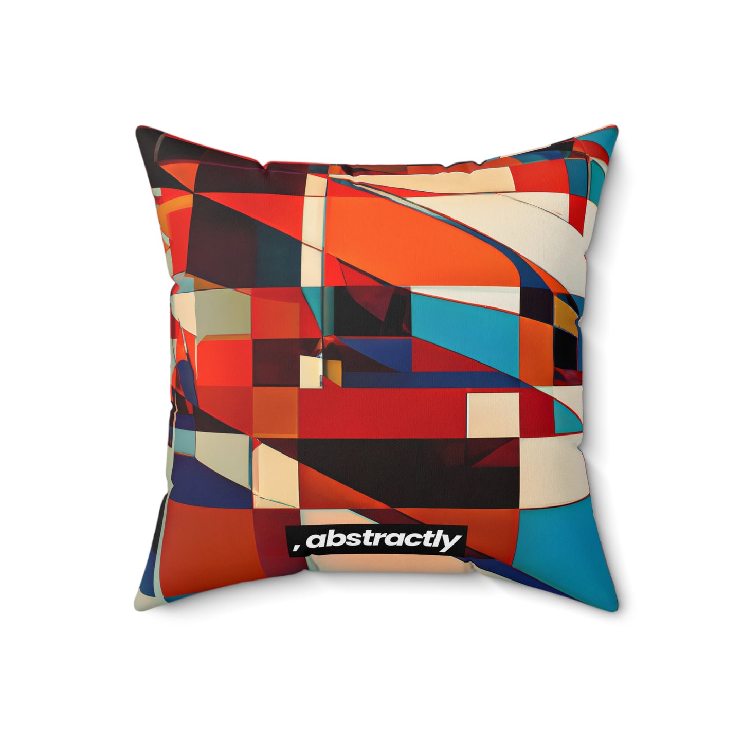 Karen Rosenthal - Applied Force, Abstractly - Faux Suede Throw Pillow