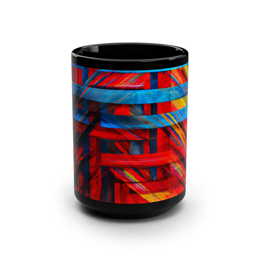 Maria Steinberg - Gravity Force, Abstractly - Black Ceramic Mug 15oz