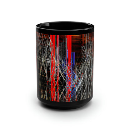 Walter Kleinberg - Strong Force, Abstractly - Black Ceramic Mug 15oz