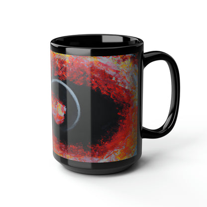 Oblivion Hexatrite - Chemistry, Abstractly - Black Ceramic Mug 15oz