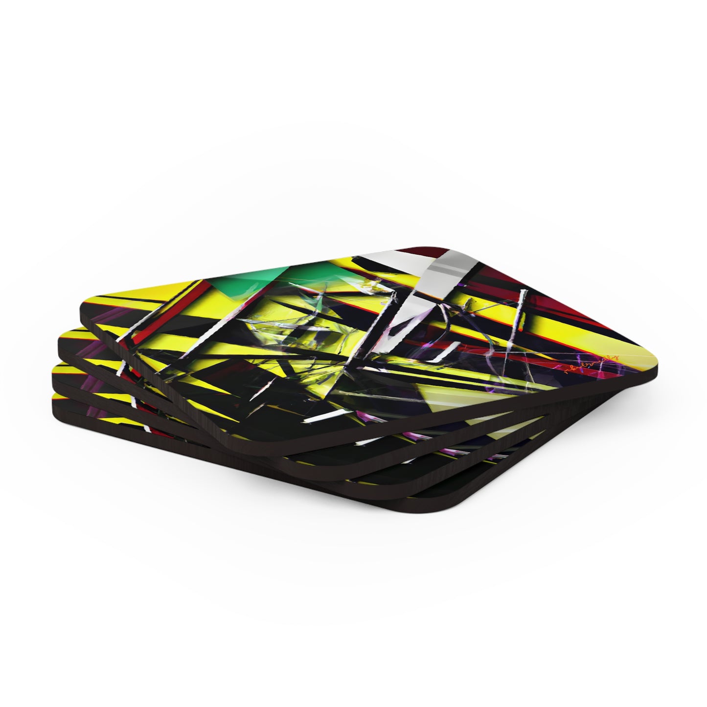 Audrey Rasmussen - Applied Force, Abstractly - Corkwood Coaster Set of 4