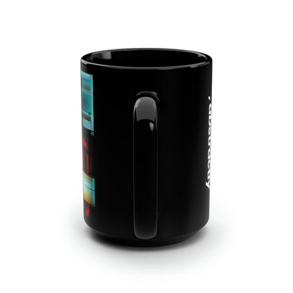 Avery Sinclair - Tension Force, Abstractly - Black Ceramic Mug 15oz