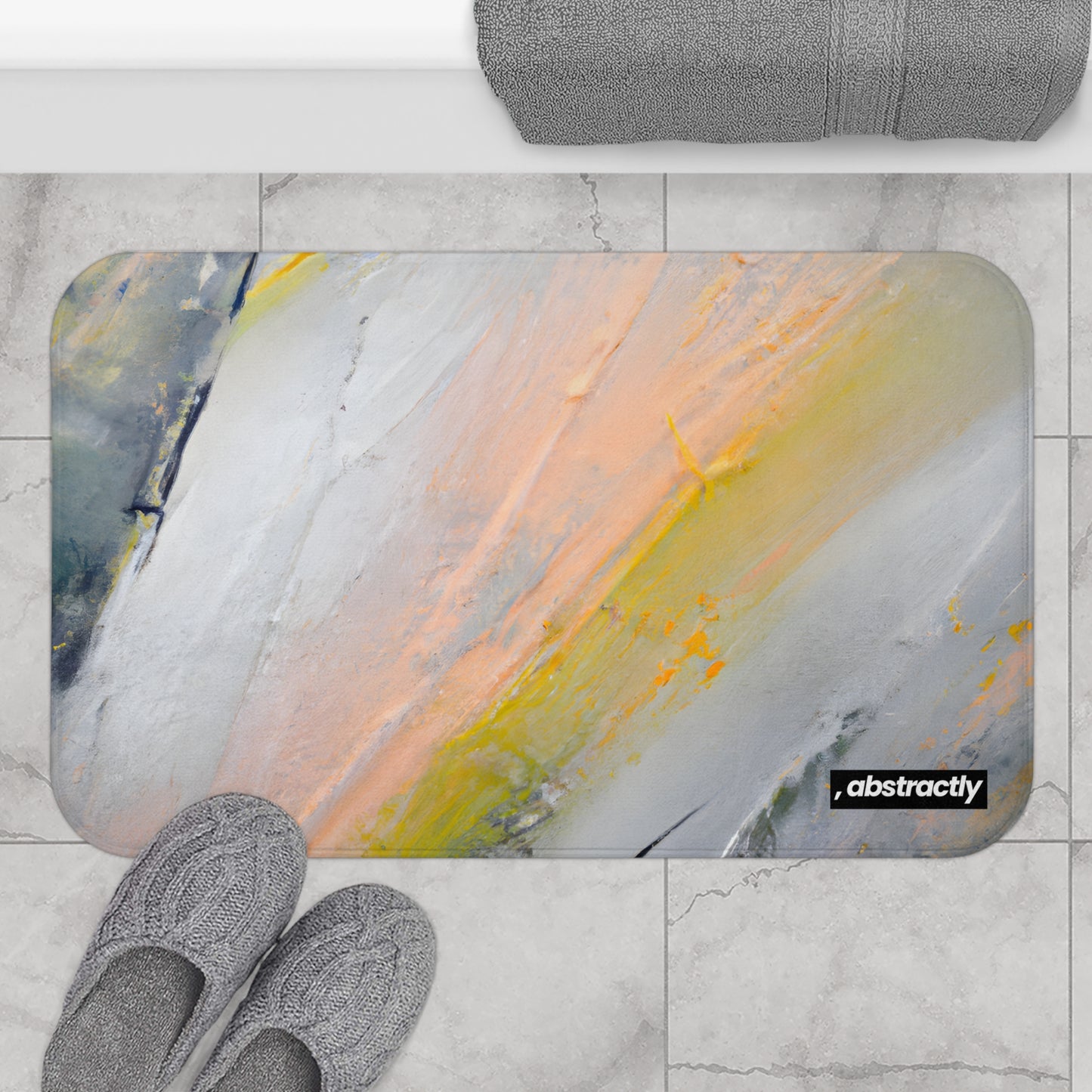 Astroflite Crystal - Aluminum, Abstractly - Bath Mat