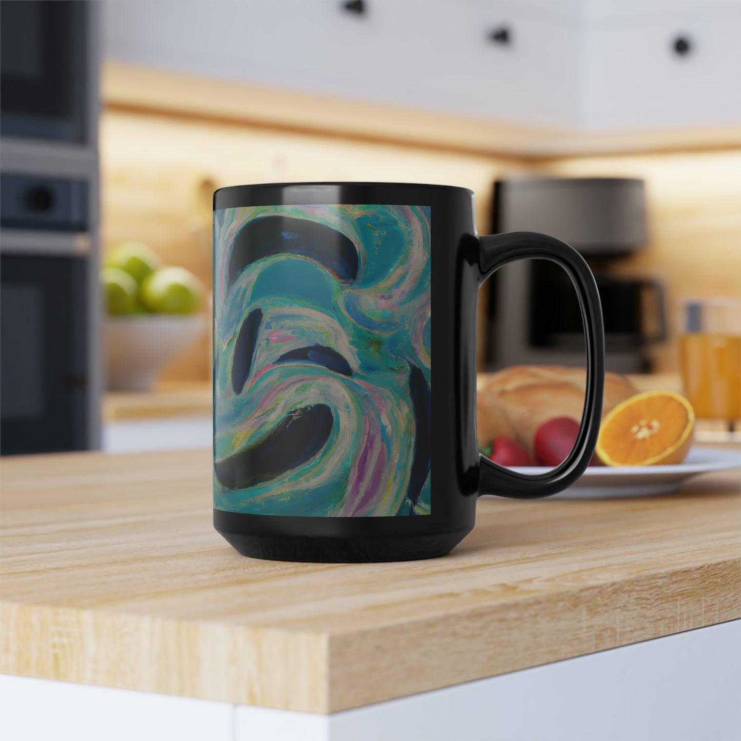 Astro Hydrogenite - Chemistry, Abstractly - Black Ceramic Mug 15oz