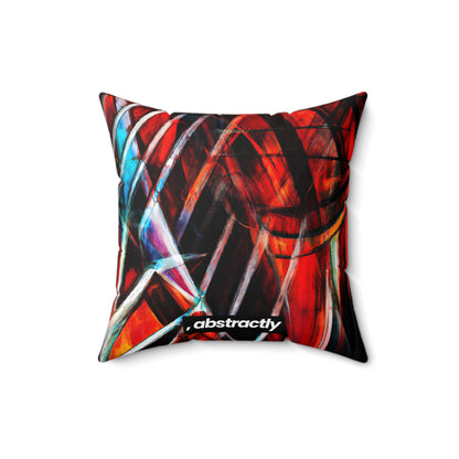 Cecilia Hartman - Electric Force, Abstractly - Faux Suede Throw Pillow