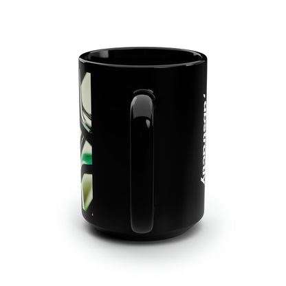 James Fenton - Applied Force, Abstractly - Black Ceramic Mug 15oz