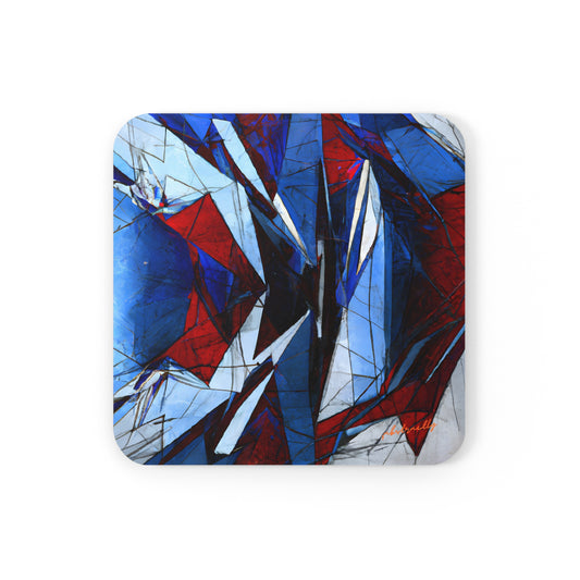 Elaine Hutchins - Normal Force, Abstractly - Corkwood Coaster Set of 4