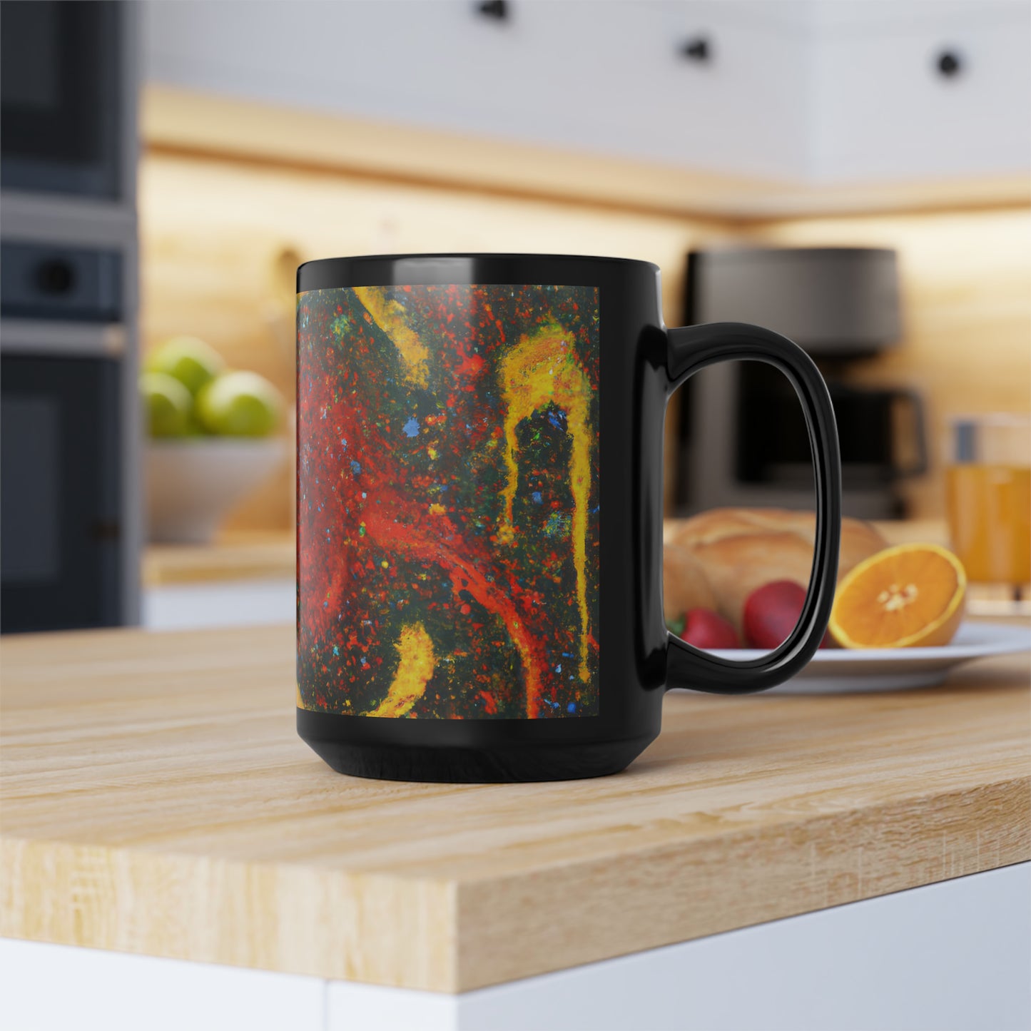 Aeronite Alloy - Chemistry, Abstractly - Black Ceramic Mug 15oz