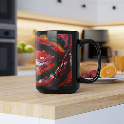 Galaxium Carbonide - Phosphorus, Abstractly - Black Ceramic Mug 15oz